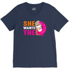 She Wants The D - Dunkin Donuts V-Neck Tee