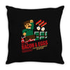 all the bacon and eggs Throw Pillow