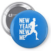 new year, new me running fitness Pin-back button