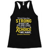 We Don't Know How Strong We Really Are Until Being Strong Is The Only Racerback Tank
