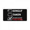 too busy playing fortnite White Logo License Plate