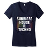 Sunrises House &amp; Techno Women's V-Neck T-Shirt