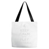 keep calm and play football Tote Bags