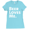 beer loves me Ladies Fitted T-Shirt