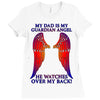 my dad is my angel Ladies Fitted T-Shirt