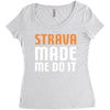 strava made me do it Women's Triblend Scoop T-shirt