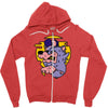 loup de cartoon Zipper Hoodie