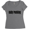 baby peeking Women's Triblend Scoop T-shirt