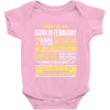 Legends Are Born In February Baby Onesie