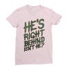 zombie right behind Ladies Fitted T-Shirt