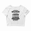 Super Cool Granddad Of A Freaking Awesome Grandson Crop Top