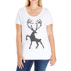 christmas deer Ladies Curvy T-Shirt