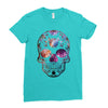 Colorful Skull Ladies Fitted T-Shirt