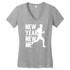 new year, new me running fitness Women's V-Neck T-Shirt