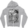 boombox skull Zipper Hoodie
