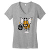 monster i will bee bat Women's V-Neck T-Shirt