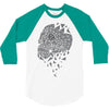 skull triangle 3/4 Sleeve Shirt