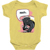 meh says honey badger Baby Onesie