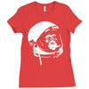 astronaut monkey Ladies Fitted T-Shirt