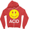 acid house smiley face 90's rave club hardcore party Zipper Hoodie