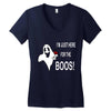 im here for the boos Women's V-Neck T-Shirt
