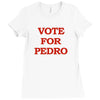 vote for pedro ringer t shirt napoleon dynamite ninja skills Ladies Fitted T-Shirt