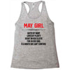 May Girl Hated By Many Racerback Tank