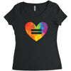 Lgbt Heart Women's Triblend Scoop T-shirt