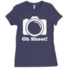 oh shoot camera Ladies Fitted T-Shirt