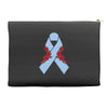 stomach cancer ribbon and rose Accessory Pouches