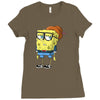 hipster spongebob squarepants Ladies Fitted T-Shirt