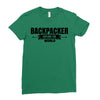 Backpacker Explore The World Ladies Fitted T-Shirt