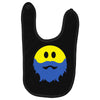 bearded smiley face Baby Bibs