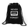 retro and vintage cassette humor Drawstring Bags