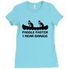 paddle faster i hear banjos t shirt funny humor deliverance nerd geek Ladies Fitted T-Shirt