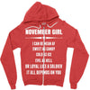 Super November Girl Zipper Hoodie