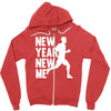 new year, new me running fitness Zipper Hoodie