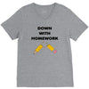 down with homework V-Neck Tee