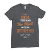 papa the man the myth best papa ever Ladies Fitted T-Shirt