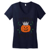 halloween pumpkin queen Women's V-Neck T-Shirt