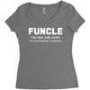Funcle like Dad, Only Cooler Women's Triblend Scoop T-shirt