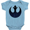 rebel logo with space pattern Baby Bodysuit