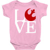 love rebels Baby Onesie