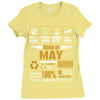 Born May Multitasking Problem Solving Tees Ladies Fitted T-Shirt