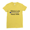 gaming mana low need milk Ladies Fitted T-Shirt