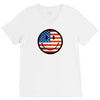 patriotic smiley face V-Neck Tee