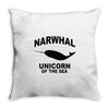 narwhal whale Throw Pillow