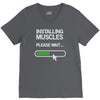 installing muscles please wait V-Neck Tee