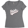 shhh nobody cares Women's Triblend Scoop T-shirt