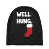 well hung endowed christmas stocking funny Baby Beanies
